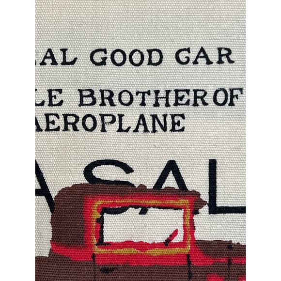 Vintage Fabric Antique Cars Buick Rolls Royce Hudson LaSalle 45" x 55" Tan Red - Picture 3 of 5